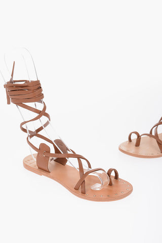 Leather ST TROPEZ lace-up Sandals