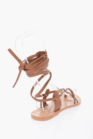Leather ST TROPEZ lace-up Sandals