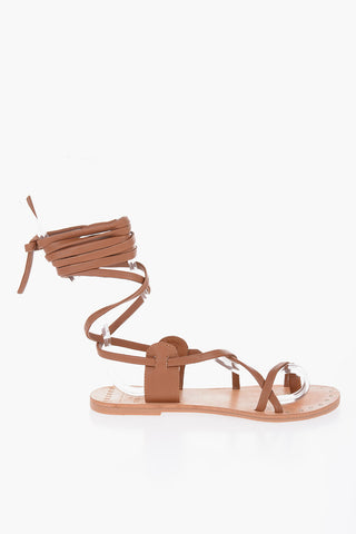 Leather ST TROPEZ lace-up Sandals