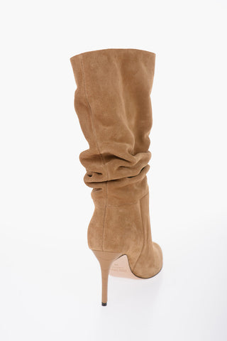 Tronchetti in Suede con Dettaglio Raccolto