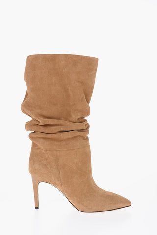 Tronchetti in Suede con Dettaglio Raccolto