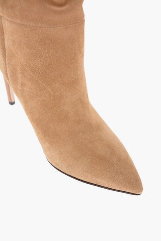 Tronchetti in Suede con Dettaglio Raccolto