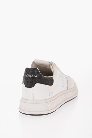 Leather TIMELESS Sneakers with Glittered Detail