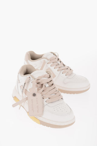 Leather OUT OF OFFICE Mid Sneakers with Side Logo