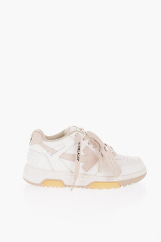 Leather OUT OF OFFICE Mid Sneakers with Side Logo