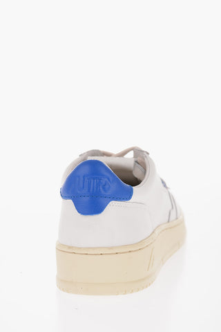 Leather Low-top Sneakers with Rubber Sole