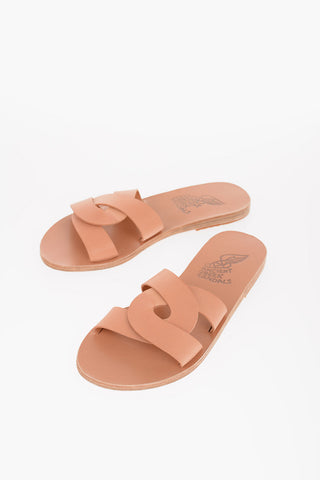 Leather DESMOS Sliders with Criss Cross Design