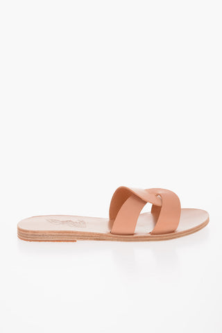 Leather DESMOS Sliders with Criss Cross Design