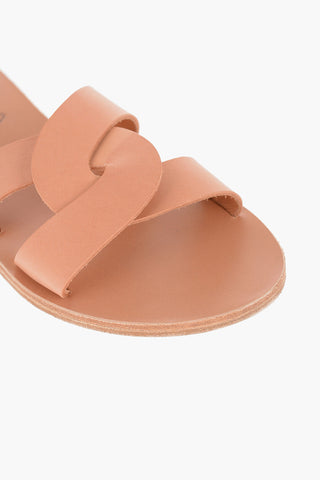 Leather DESMOS Sliders with Criss Cross Design