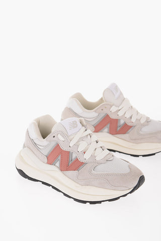 Canvas and Suede Low-top Sneakers with Contrasting Logo