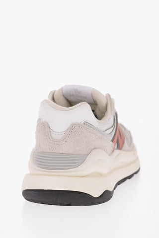 Canvas and Suede Low-top Sneakers with Contrasting Logo