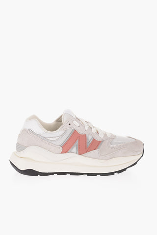 Canvas and Suede Low-top Sneakers with Contrasting Logo