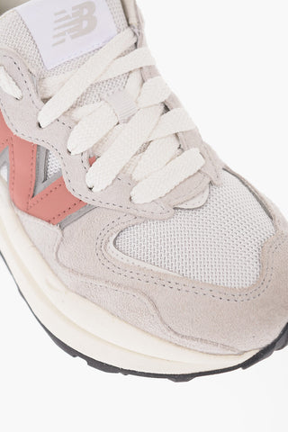 Canvas and Suede Low-top Sneakers with Contrasting Logo