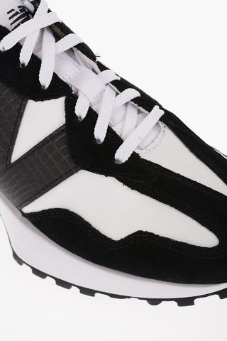 Two-Tone MOYEN Low-top Sneakers with Embossed Leather Detail