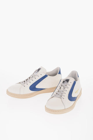 1920 Leather Sneakers with Contrasting Logo