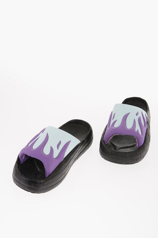 Rubber Sliders with Flame Motif 