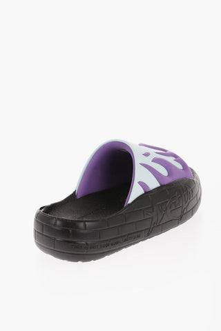 Rubber Sliders with Flame Motif 