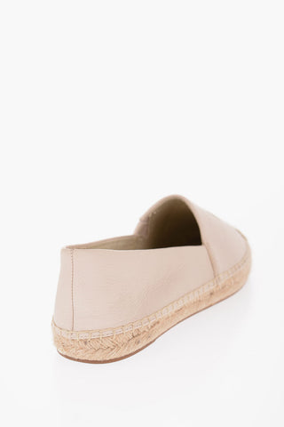 Leather DYLYN Espadrillas with Embossed Logo
