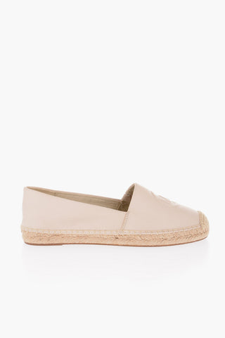 Leather DYLYN Espadrillas with Embossed Logo