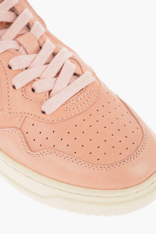 Lace-up Leather Sneakers with Side Logo