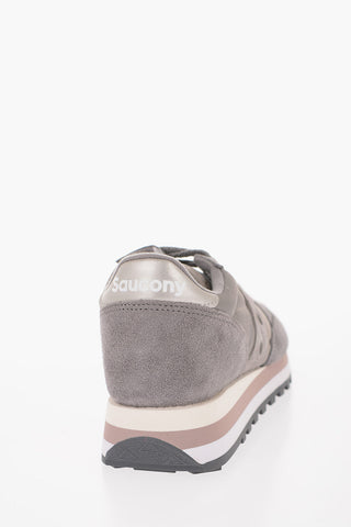 Nylon and Suede Low-top Sneakers with Three-tone Sole