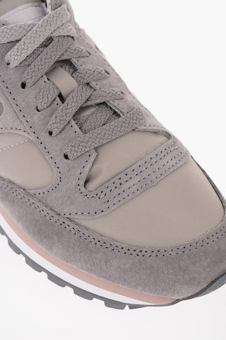 Nylon and Suede Low-top Sneakers with Three-tone Sole