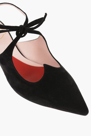 Slingbacks in Suede con Tacco a Rocchetto 5cm