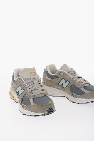 Sneakers Running in Suede con Inserti Traspiranti