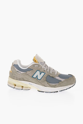 Sneakers Running in Suede con Inserti Traspiranti