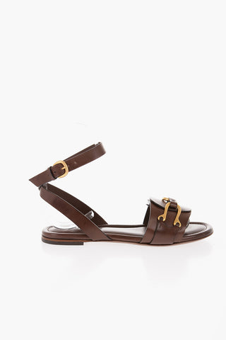Leather DIVER Slingback Sandals with Morset