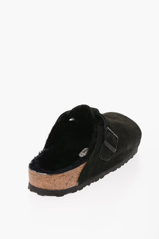 Suede BOSTON Mules with Fur Lining