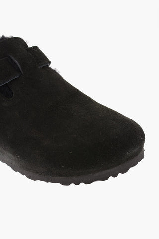 Suede BOSTON Mules with Fur Lining
