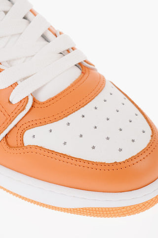 Two-tone Leather ROCKET Lace-up Sneakers