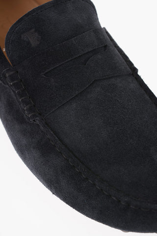 Suede Penny Loafers with Rubber Sole