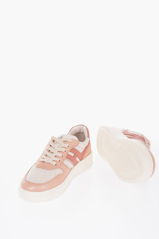 Lace-up Leather Sneakers with Memory Foam Sole