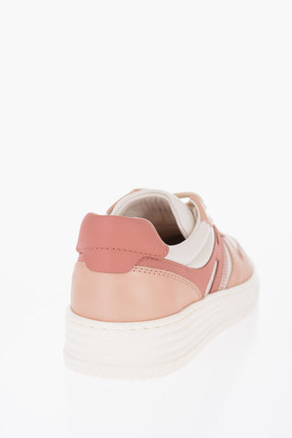 Lace-up Leather Sneakers with Memory Foam Sole