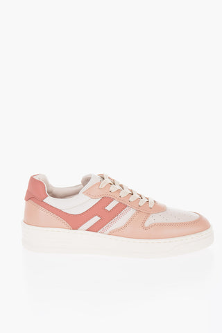 Lace-up Leather Sneakers with Memory Foam Sole