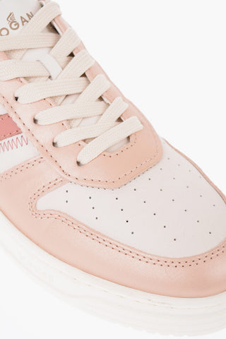 Lace-up Leather Sneakers with Memory Foam Sole
