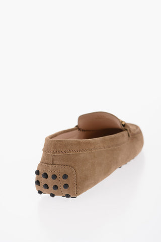 Suede Loafers with Bushings and Chain