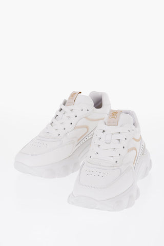 Sneakers HYPERACTIVE in Pelle con Dettaglio Openwork