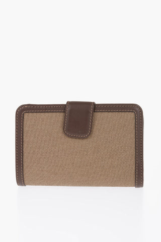 Jacquard Fabric Wallet with Leather Lining