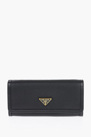 Textured Leather Wallet with Extractable Card-holder