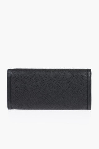 Textured Leather Wallet with Extractable Card-holder