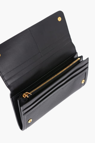 Textured Leather Wallet with Extractable Card-holder