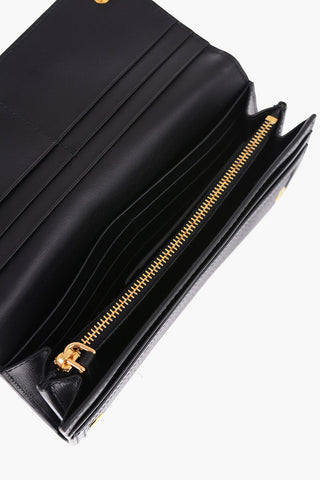 Textured Leather Wallet with Extractable Card-holder