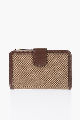 Jacquard Wallet with Leather Lining