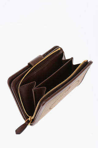 Jacquard Wallet with Leather Lining