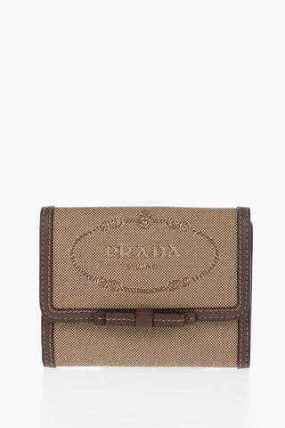 Jacquard Fabric Wallet with Leather Lining