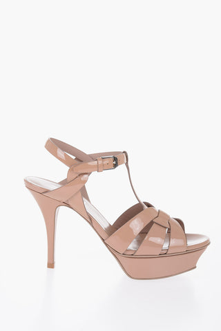 Sandali T-strap in pelle verniciata 12cm