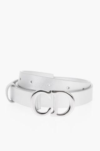 Leather Belt with CD Logo